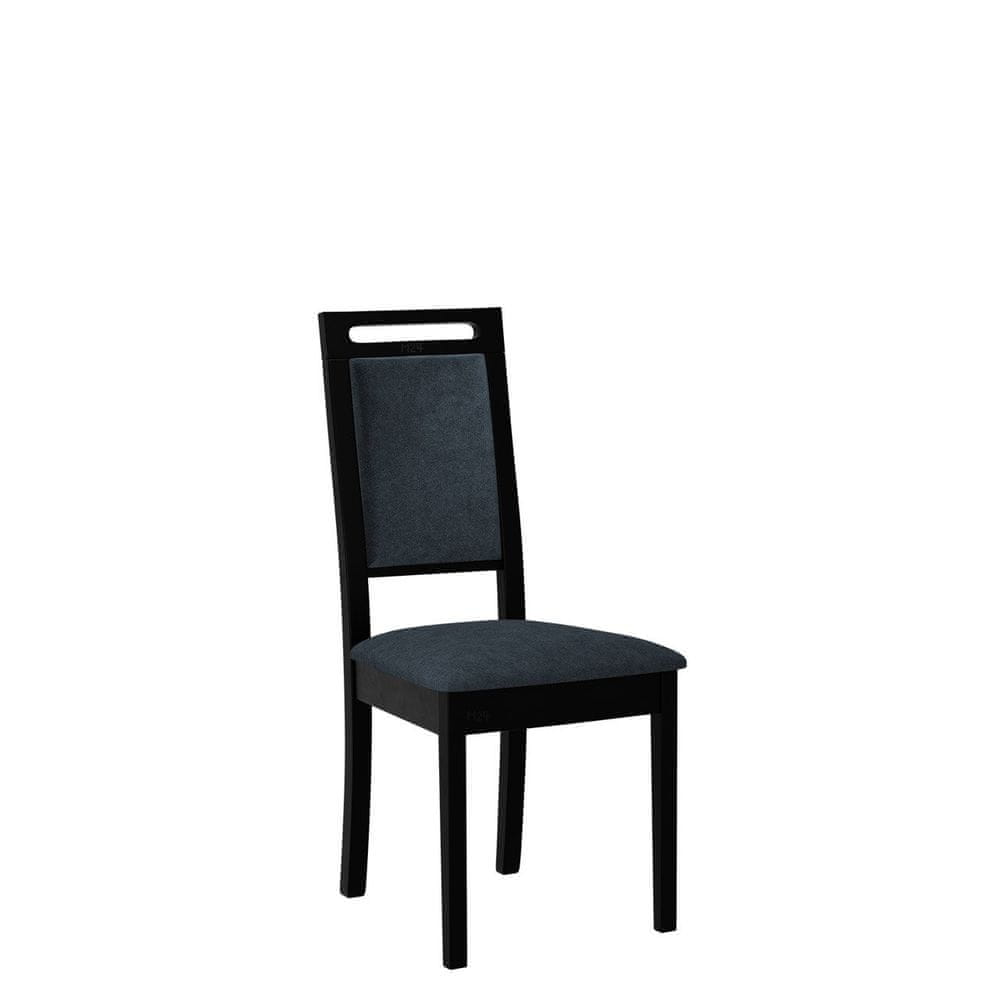 Veneti Čalúnená stolička do jedálne ENELI 15 - čierna / námornícka modrá